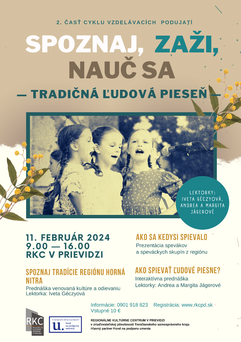 Spoznaj, zaži, nauč sa - ľudová pieseň - plagát