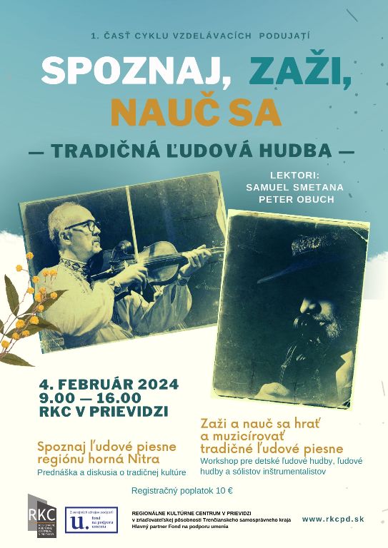 Spoznaj, zaži, nauč sa - ľudová hudba - plagát