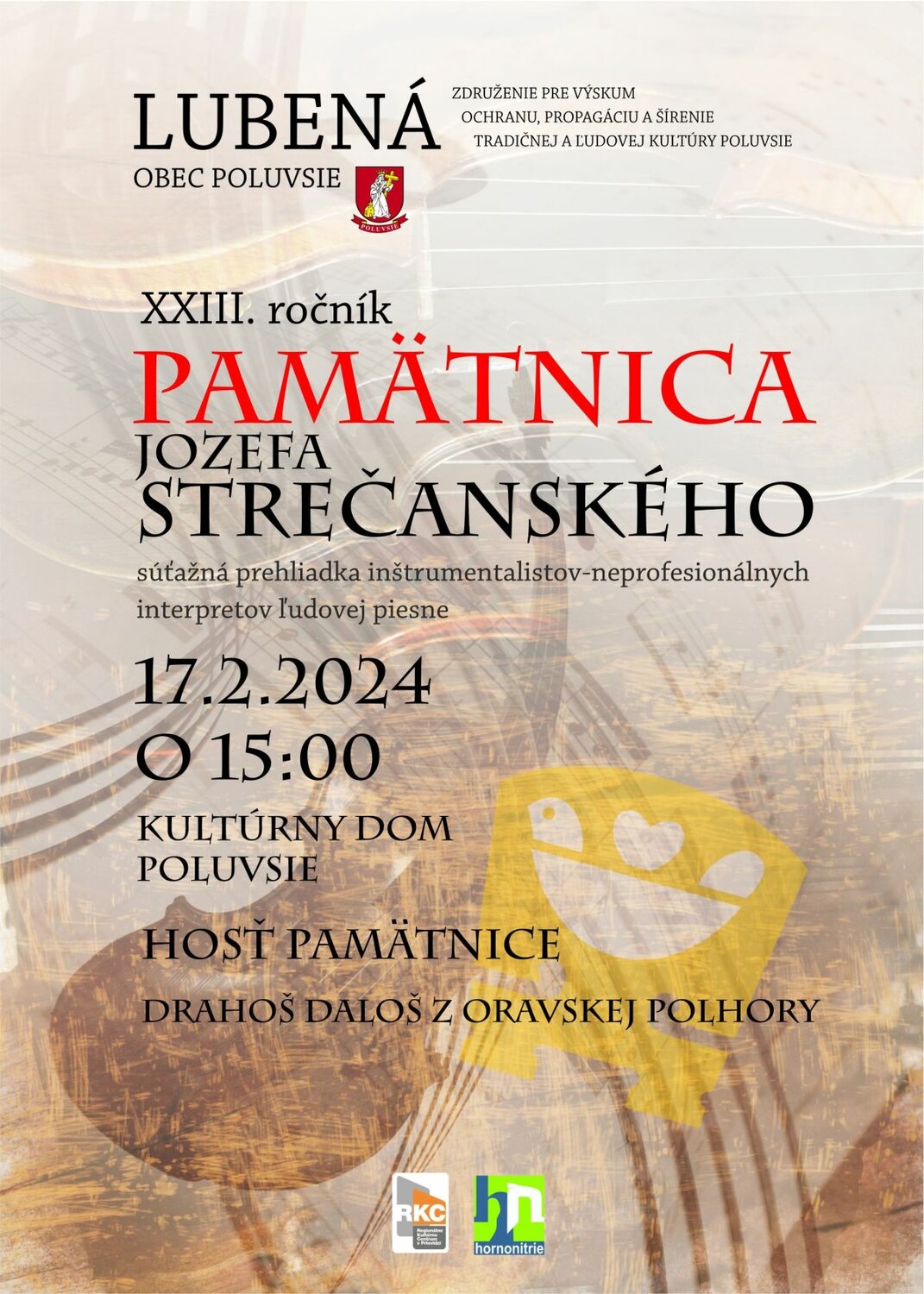 Pamätnica Jozefa Strečanského - plagát