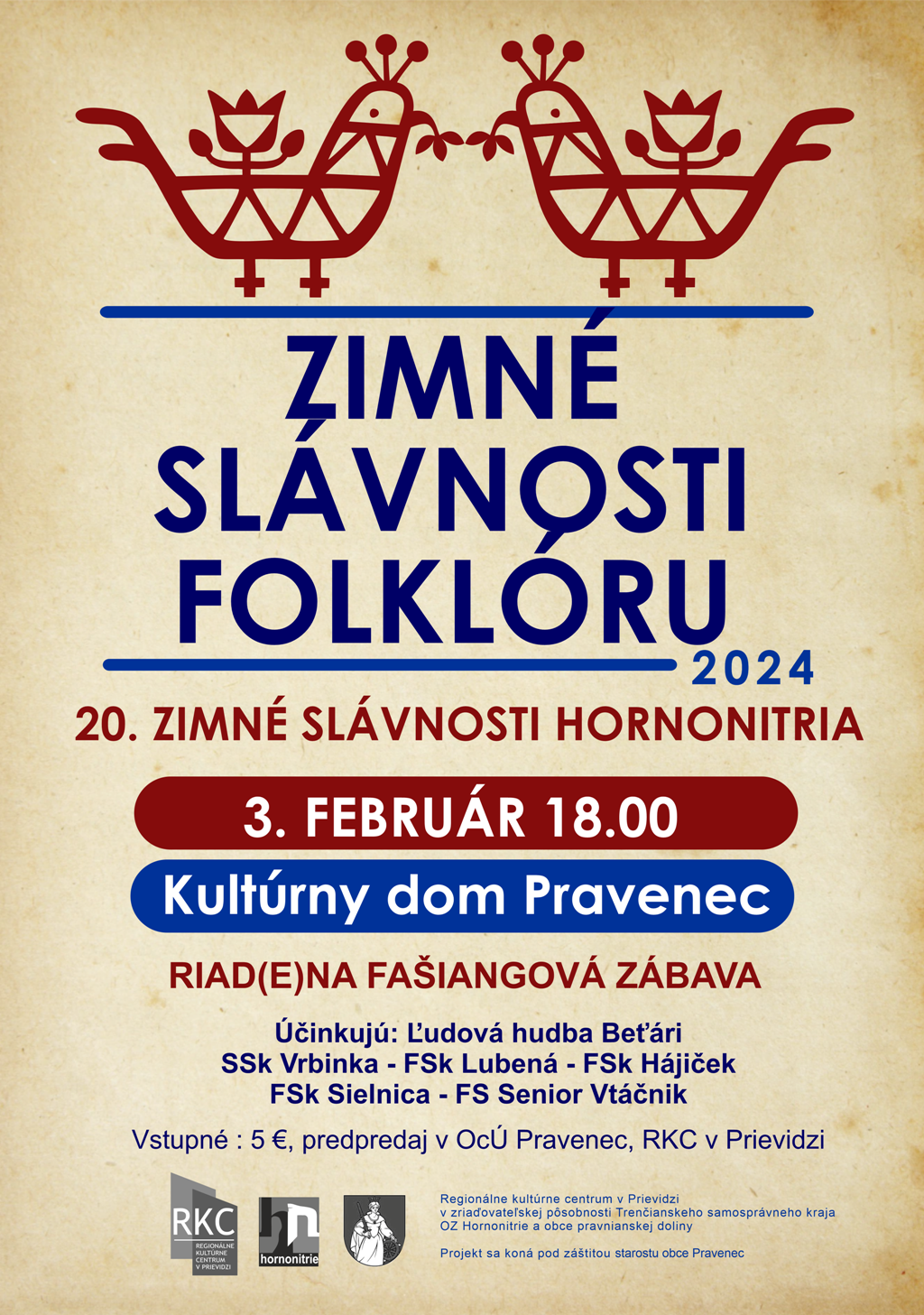 Zimné slávnosti folklóru 2024 - plagát