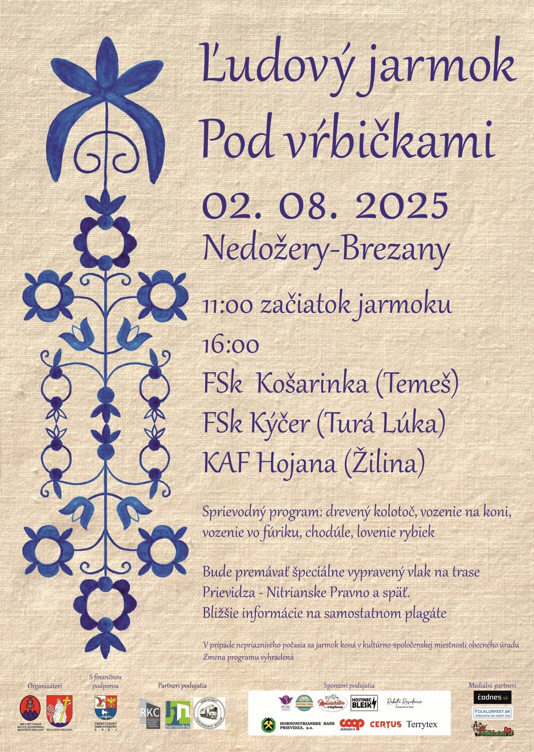Ľudový jarmok Pod vŕbičkami - plagát