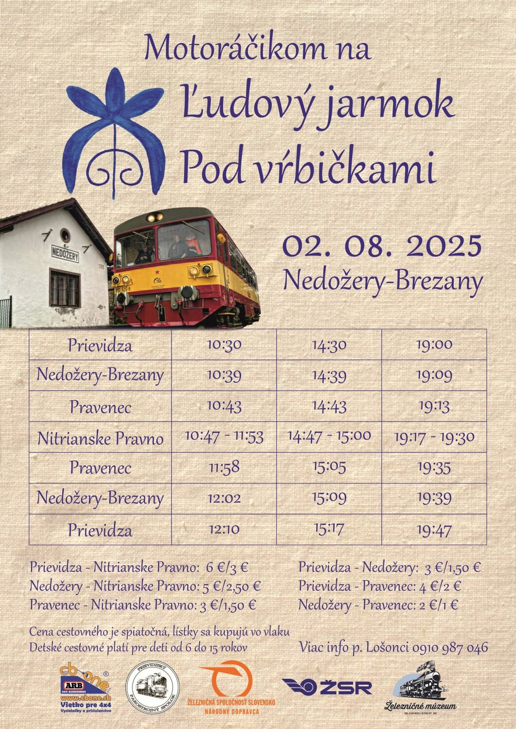 Motoráčikom na Ľudový jarmok Pod vŕbičkami - plagát