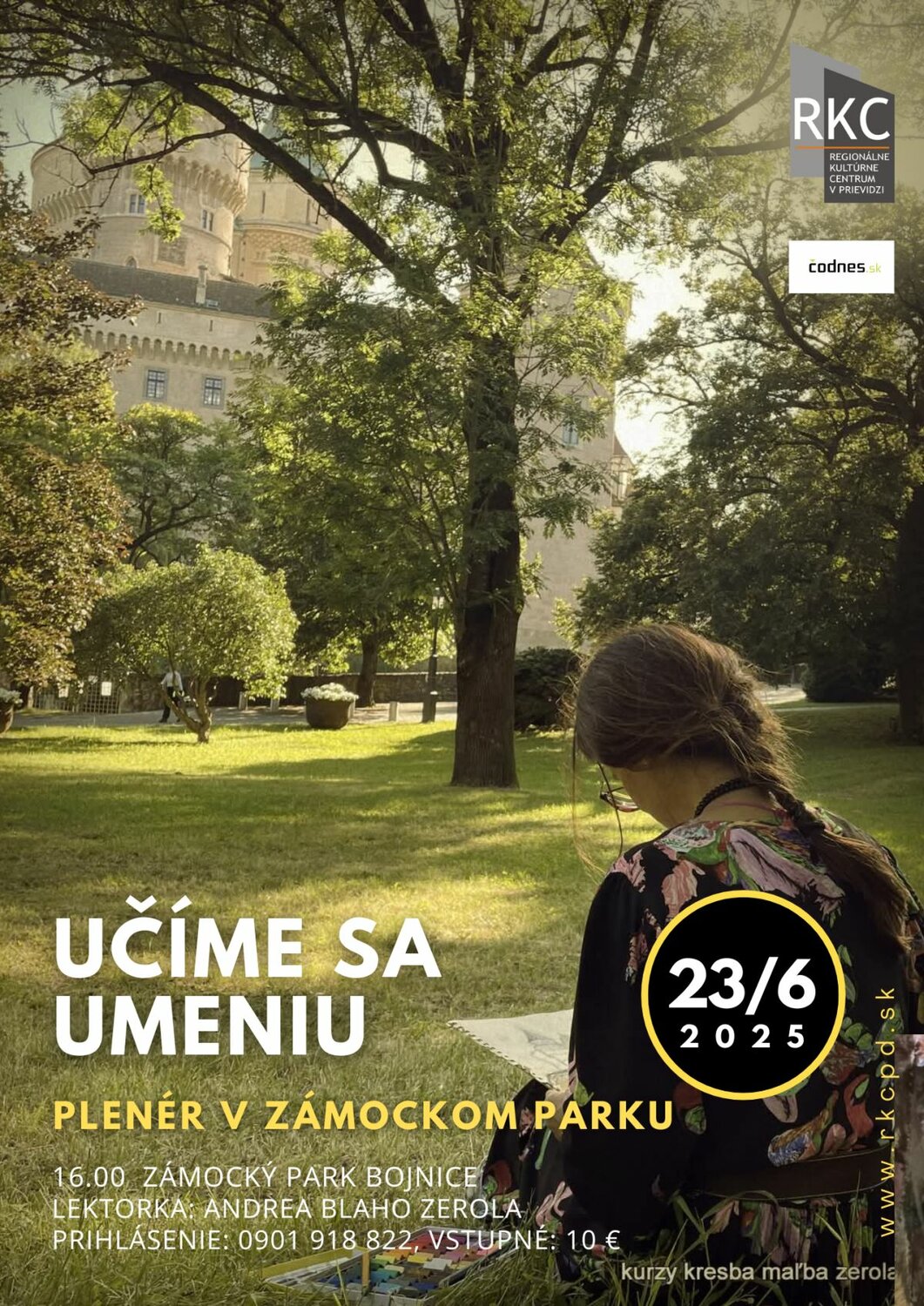 Učíme sa umeniu 2025: Plenér v zámockom parku