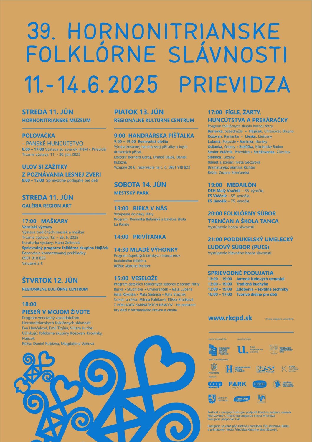 Hornonitrianske folklórne slávnosti 2025 - programový plagát