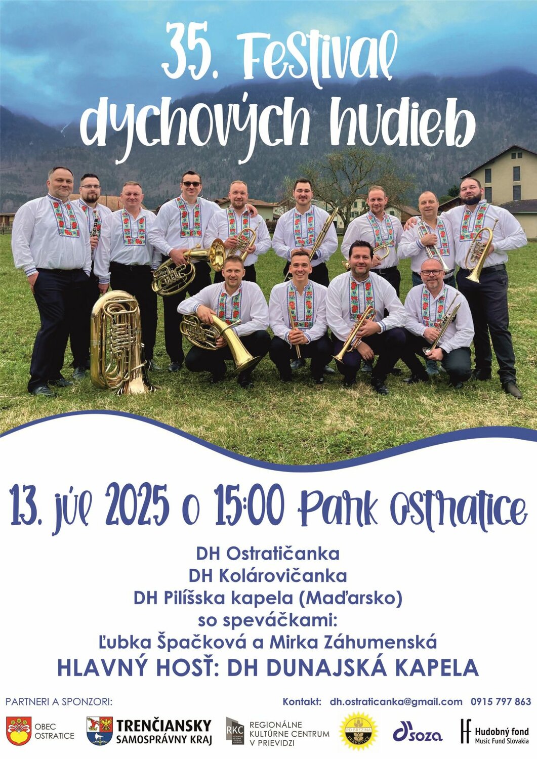Festival dychových hudieb Ostratice - plagát