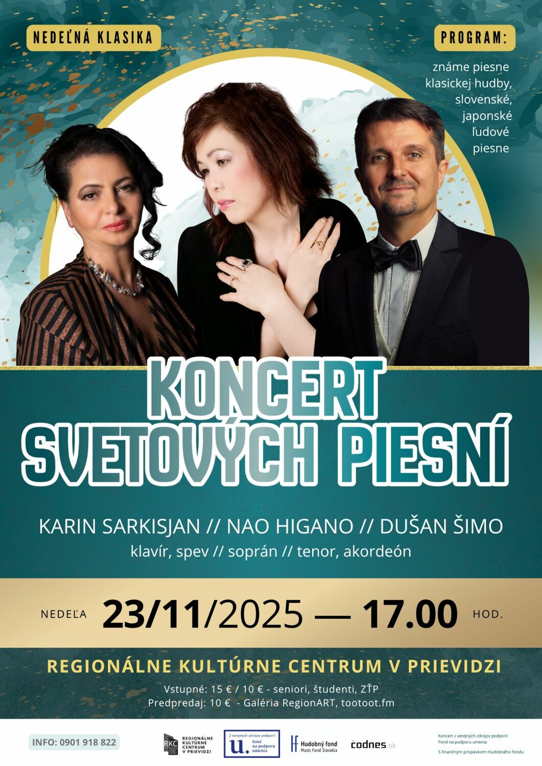 Nedeľná klasika: Koncert svetových piesní - plagát