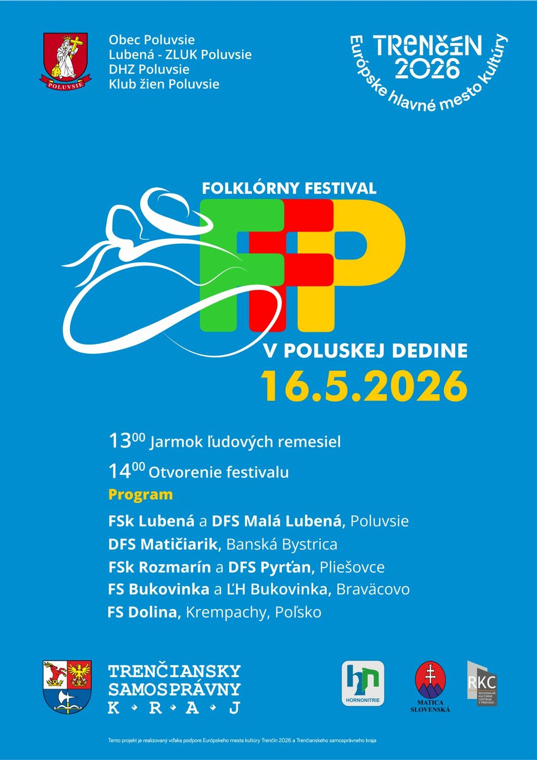 Folklórny festival V poluskej dedine - plagát