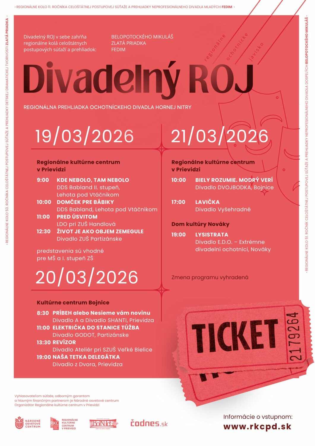 Divadelný ROJ 2026 - plagát