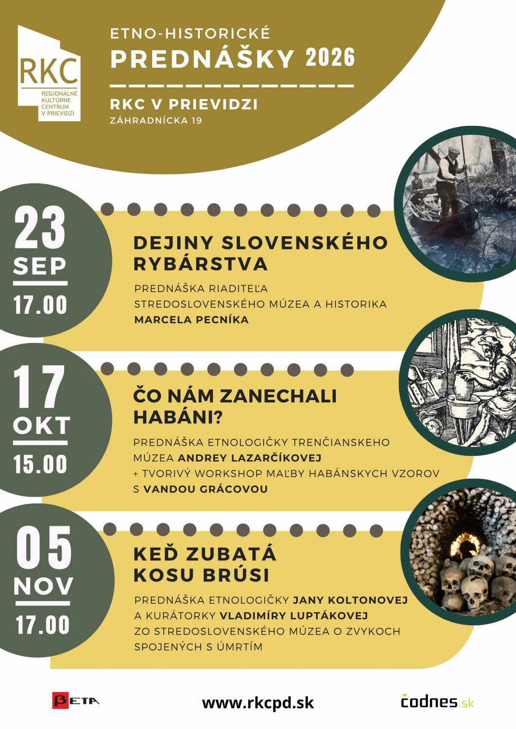 Etno-historické prednášky 2026 - plagát