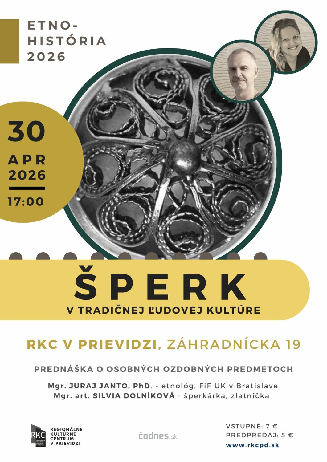 Etno-história 2026: Šperk v tradičnej ľudovej kultúre - plagát