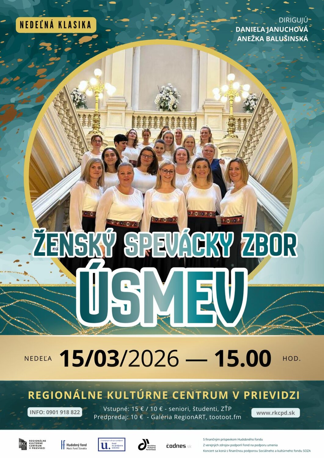 Koncert Ženského speváckeho zboru Úsmev - plagát