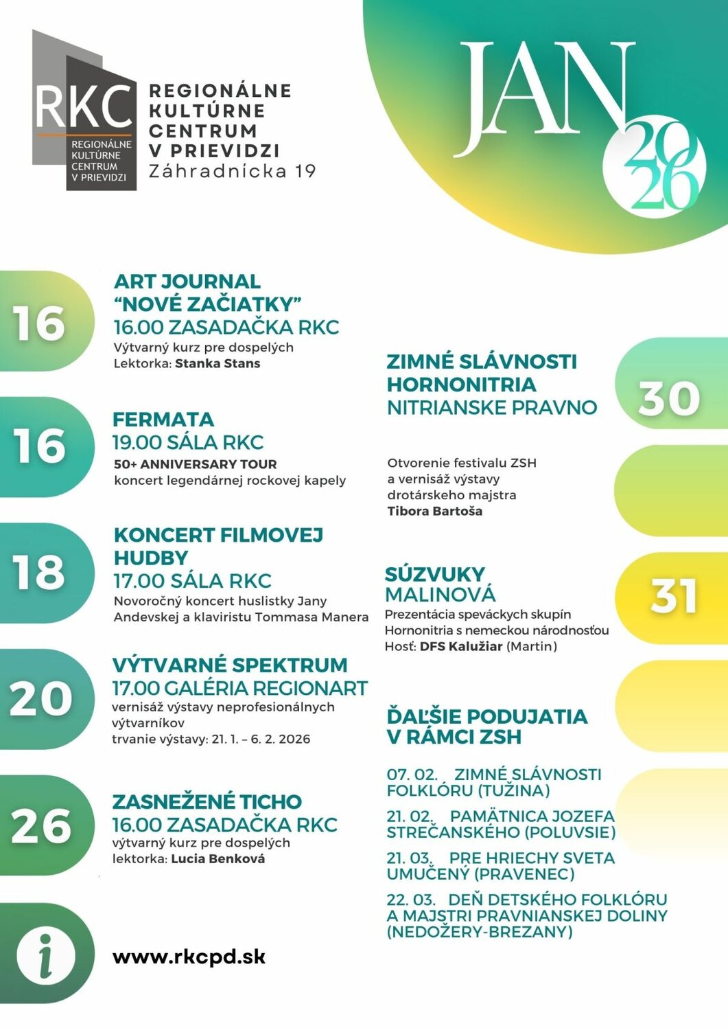 Mesačný plagát - január 2026 - plagát