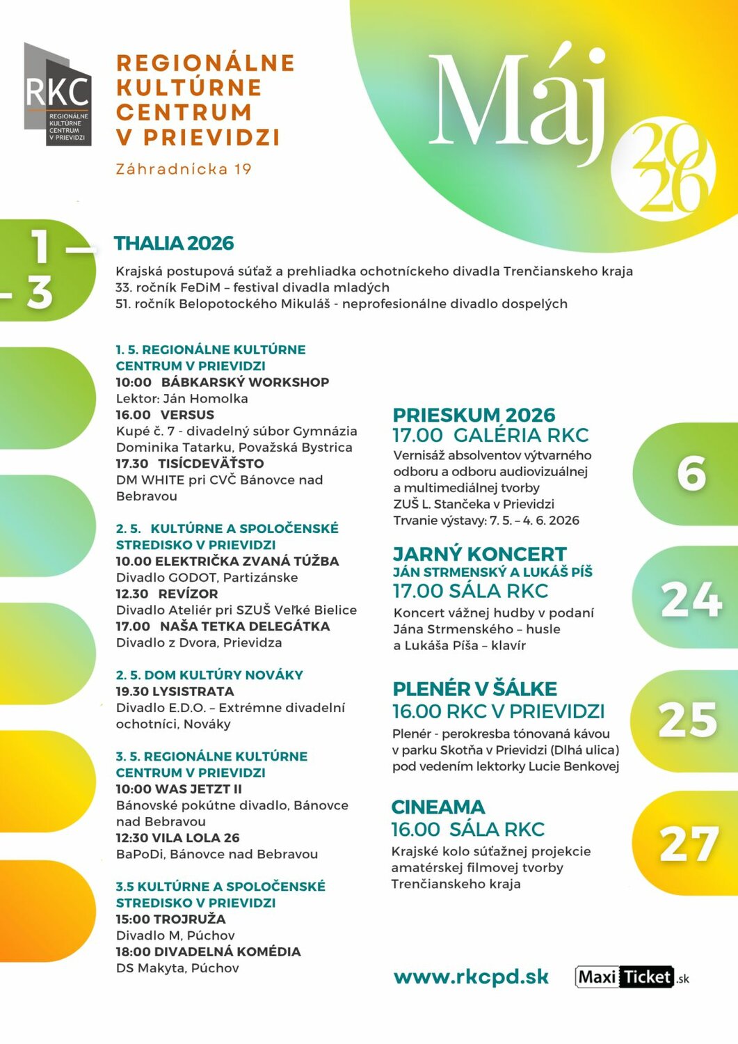 Mesačný plagát - máj 2026 - plagát