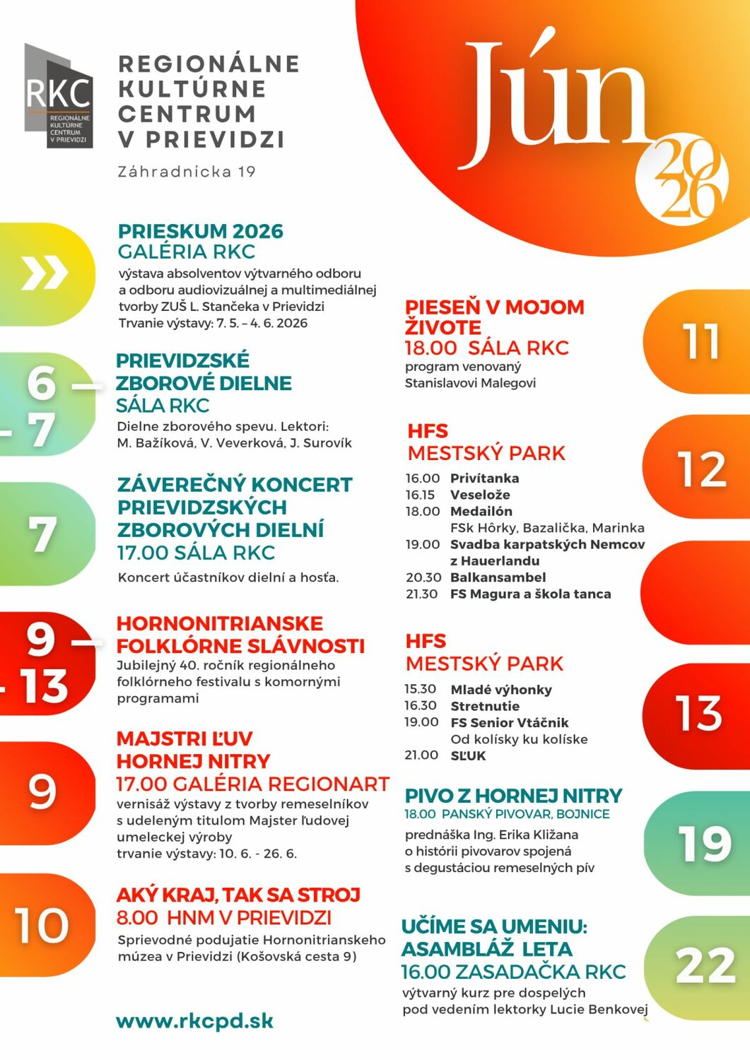 Mesačný plagát - jún 2026 - plagát