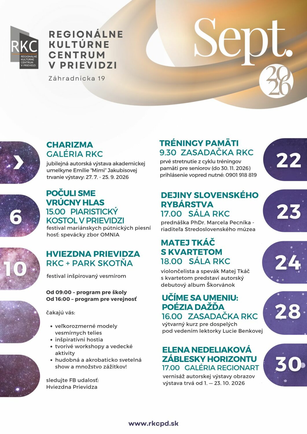 Mesačný plagát - september 2026 - plagát