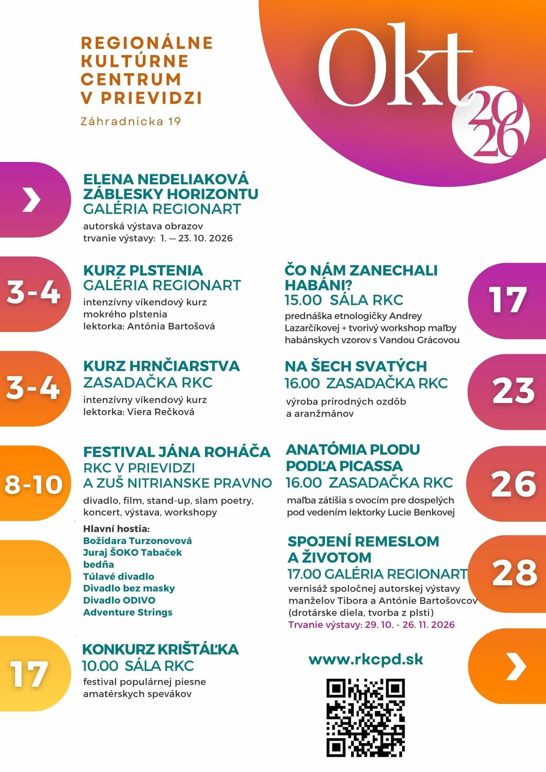 Mesačný plagát - október 2026 - plagát