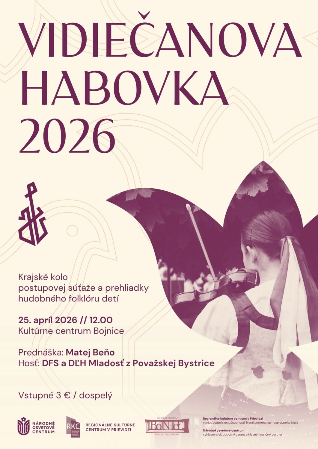 Vidiečanova Habovka 2026 - krajské kolo - plagát