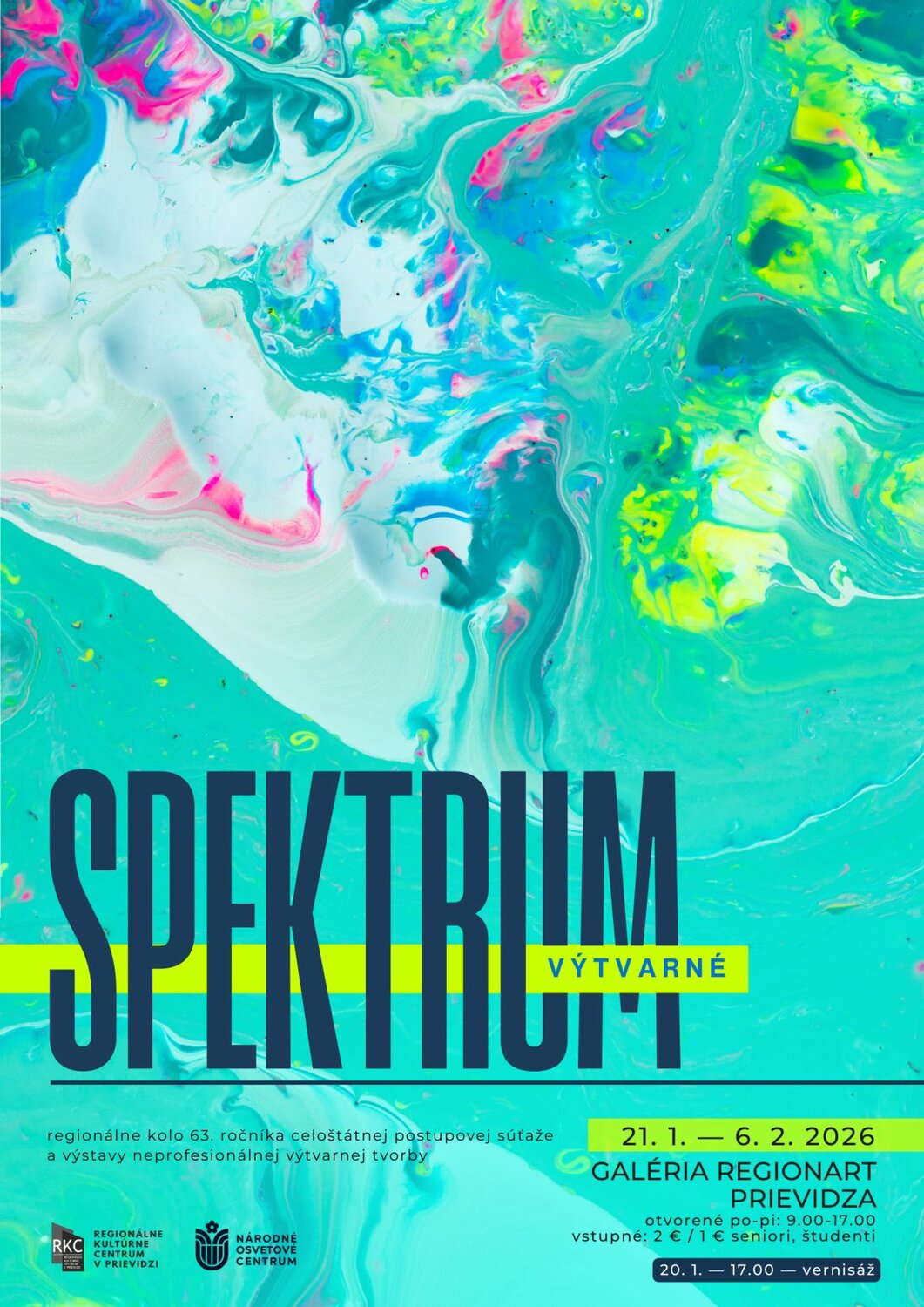 Výtvarné spektrum 2026 Prievidza - plagát