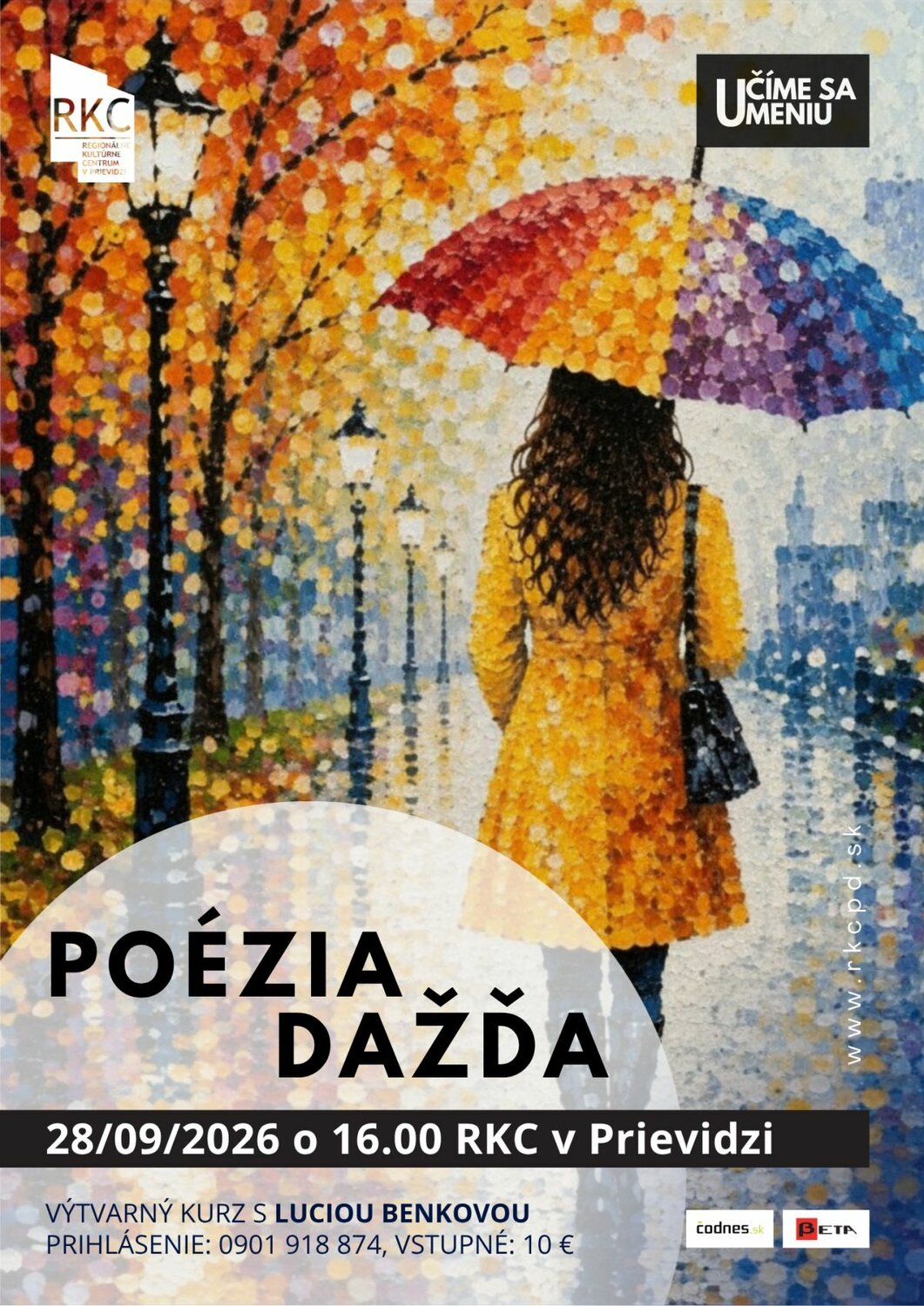 Učíme sa umeniu 2026: Poézia dažďa - plagát