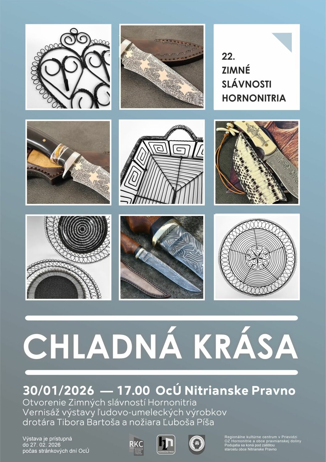 Otvorenie Zimných slávností Hornonitria - výstava Chladná krása - plagát