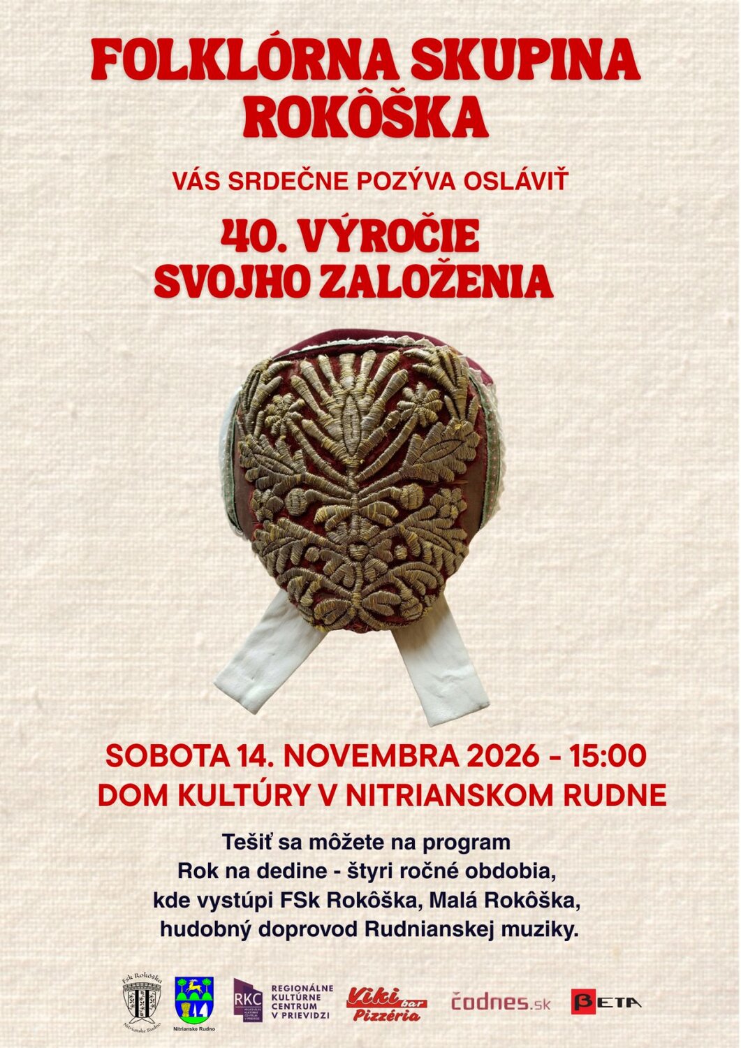 40. výročie založenia FSk Rokôška - plagát