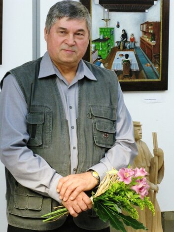Vystavujúci autor Kamil Znamenák z Poluvsia