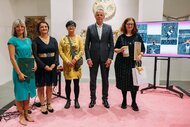 Katarína Dodoková z Prievidze (vpravo) získala dve ocenenia - Ocenenie v súťaži a Špeciálnu cenu primátora mesta Žiliny. Blahoželáme!