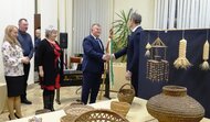 Radka Tarabčíková - kurátorka, Rastislav Šovčík, Ľudmila Húsková, Miroslav Dzina, Imrich Gáplovský