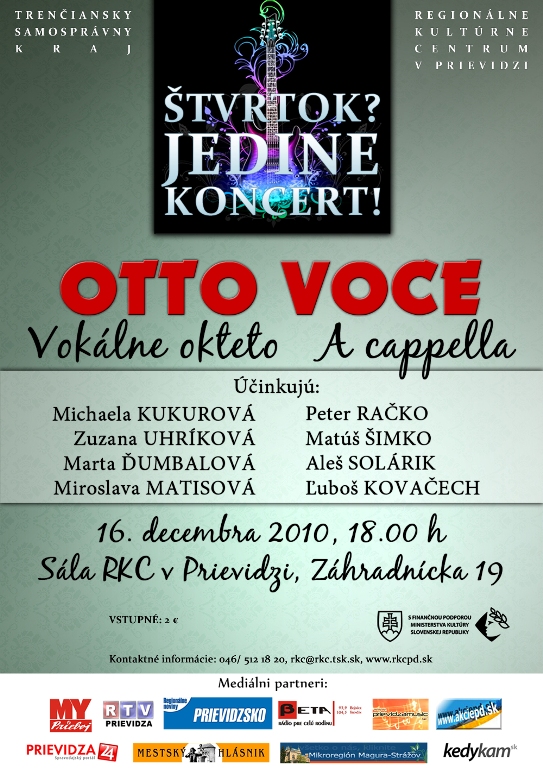 Otto Voce a capella - plagát