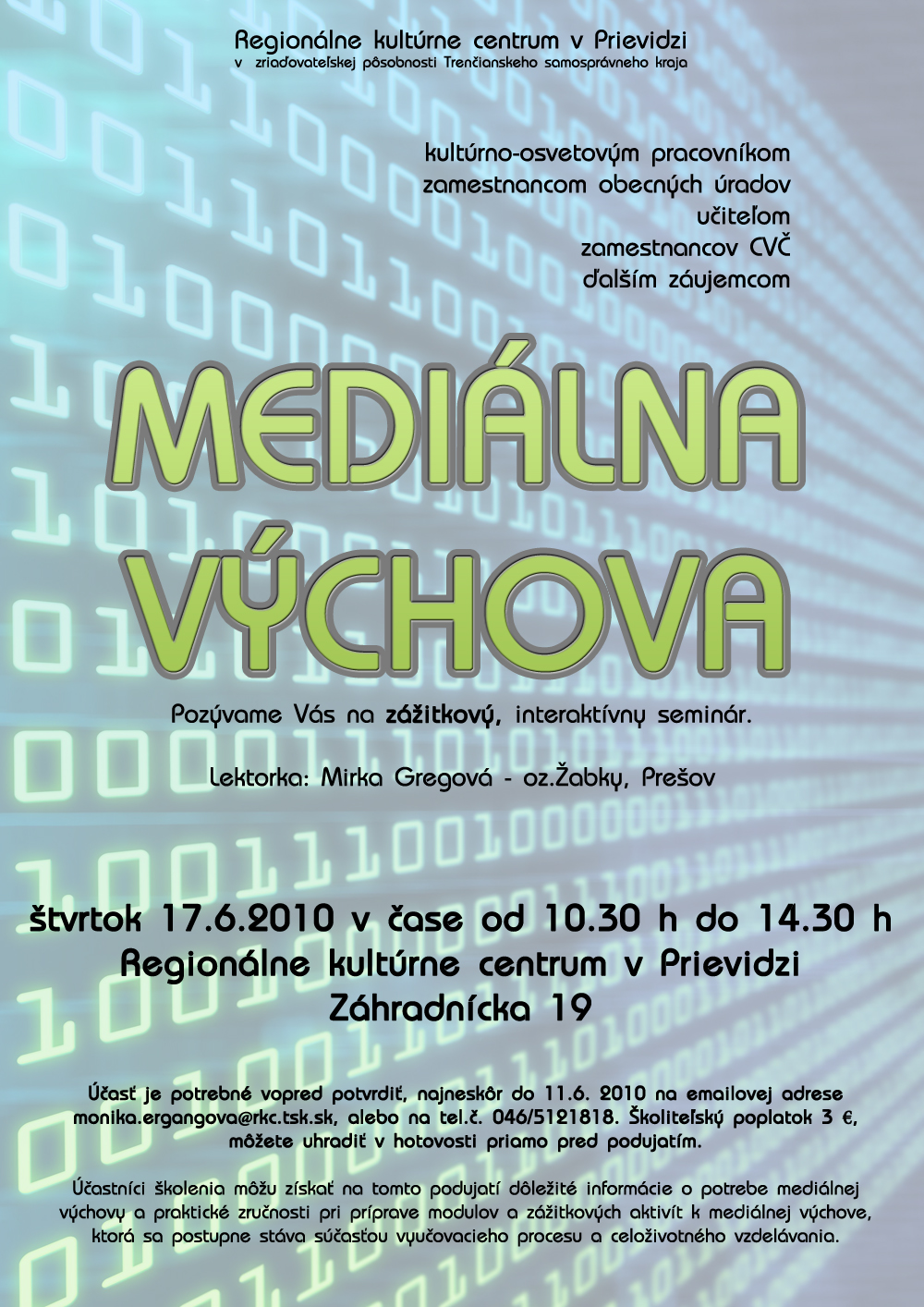 Mediálna výchova - plagát