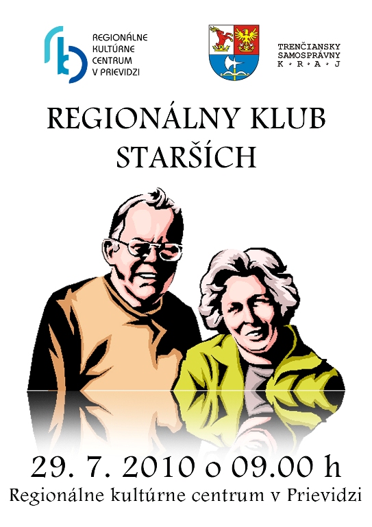Regionálny klub starších - plagát