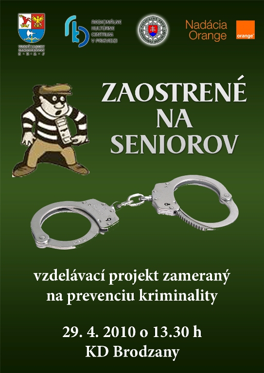 Zaostrené na seniorov Brodzany - plagát